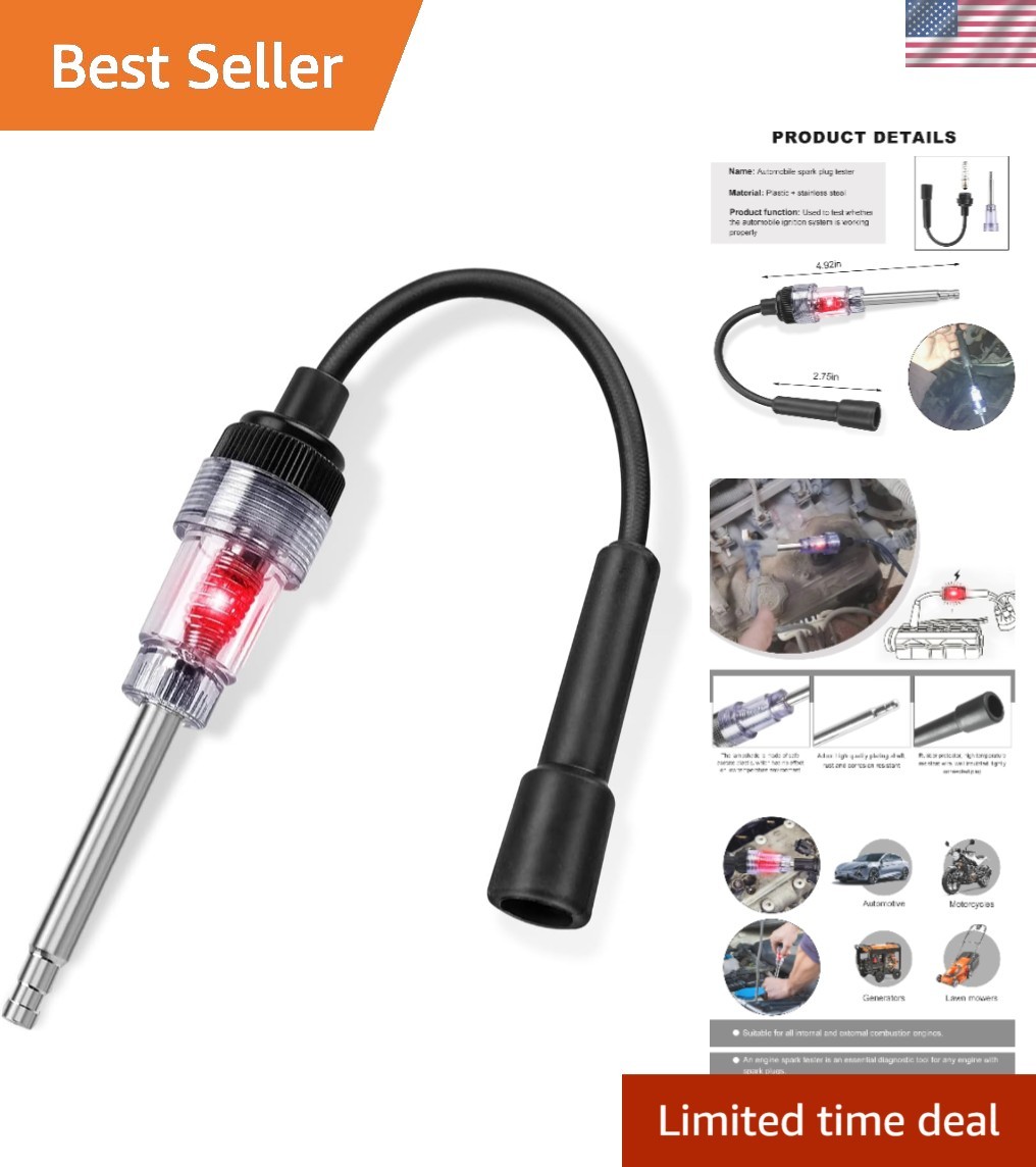 Professional Spark Plug Tester - Durable & Lightweight with Indicator Light