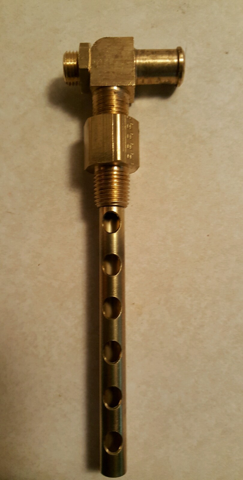 Propane Injection Brass Sparge Tube. Injector Nozzle