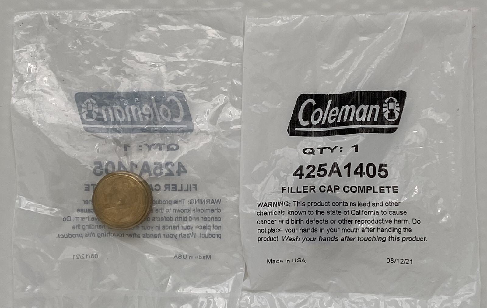 UPDATED:  Coleman 3000000454 Filler Cap Lantern  IS NOW 425A1405- MADE IN USA