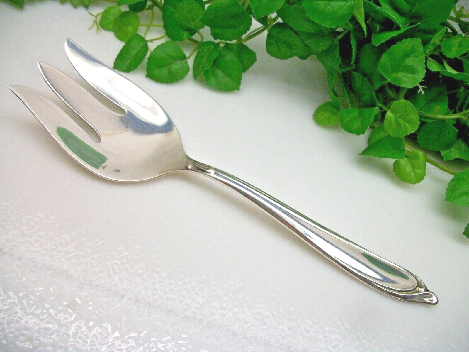 International Deep Silver HAPPY ANNIVERSARY Cold Meat Serving Fork 1960