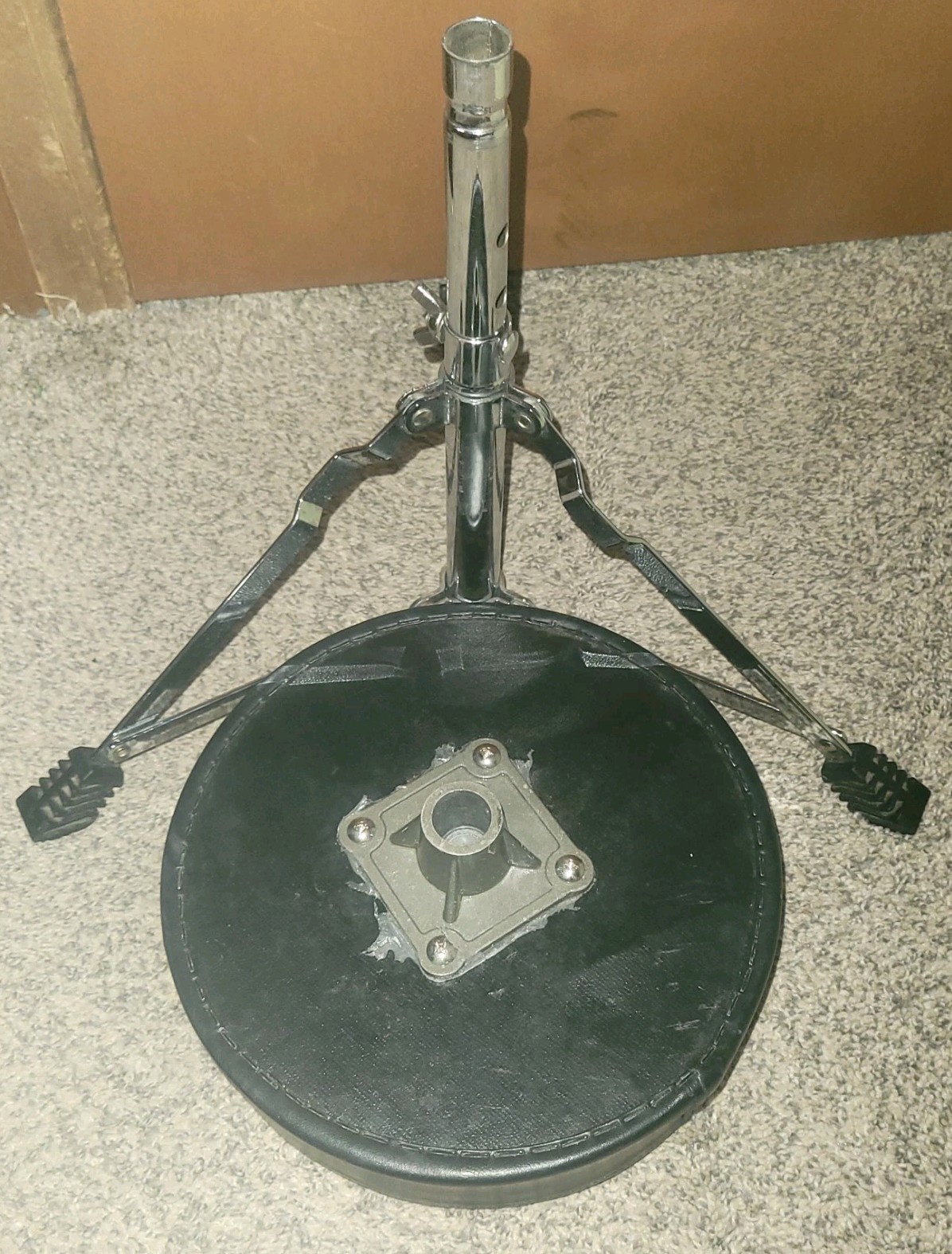 Drum Throne Drummer Stool Round Seat Chair Adjustable Folding Stand