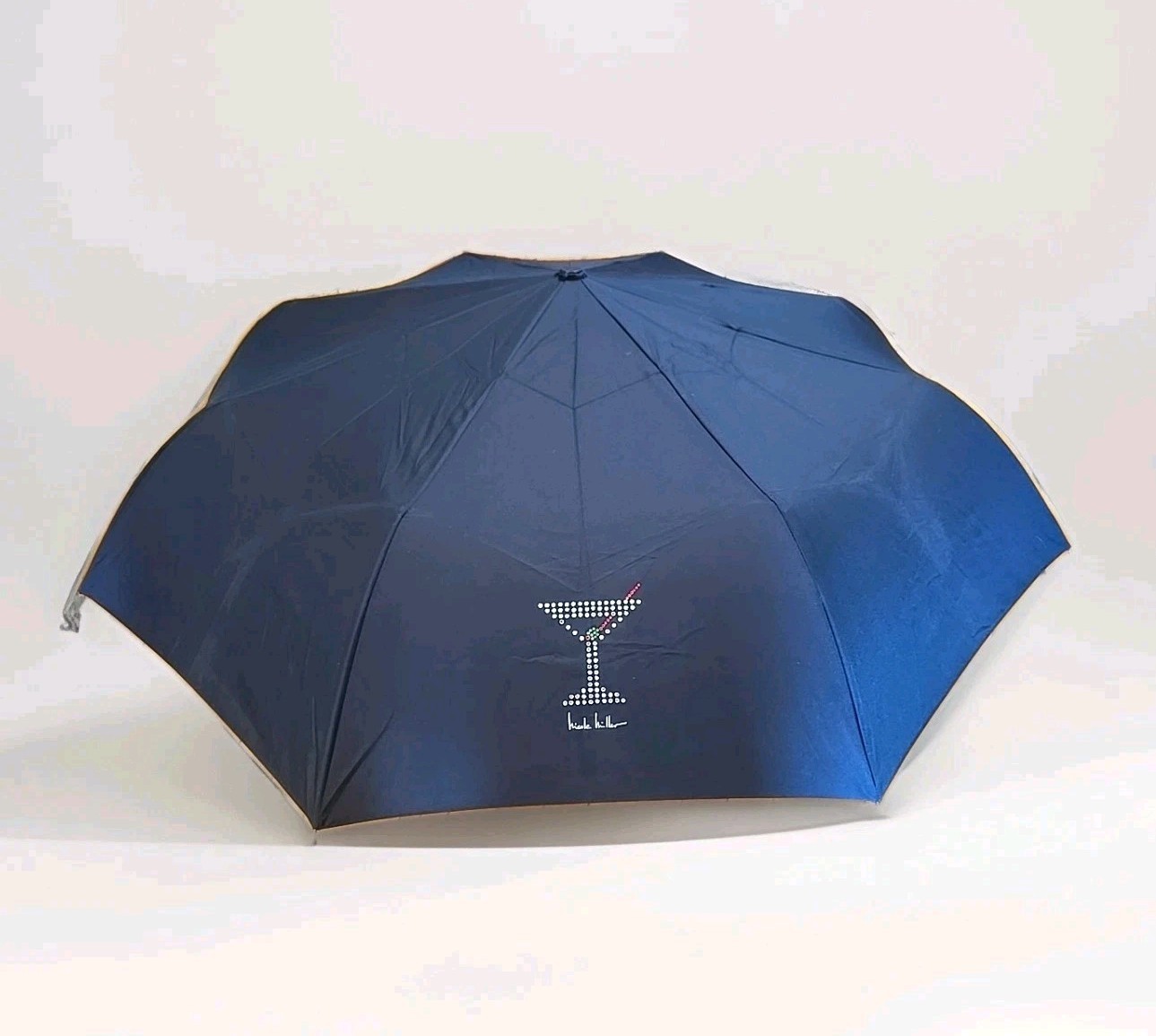 Nicole Miller Glittery Martini Compact Umbrella
