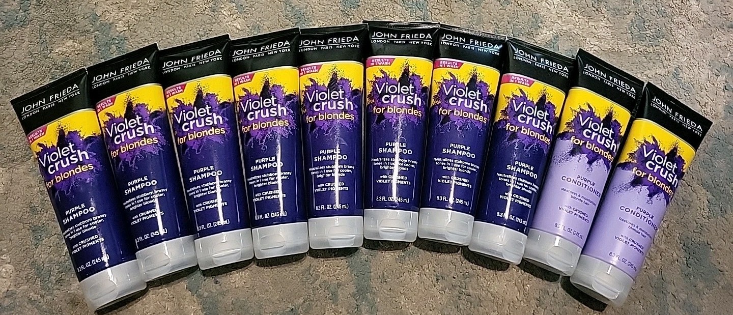 John Frieda Violet Crush For Blondes (8) Shampoo (2) Conditioner 8.3oz