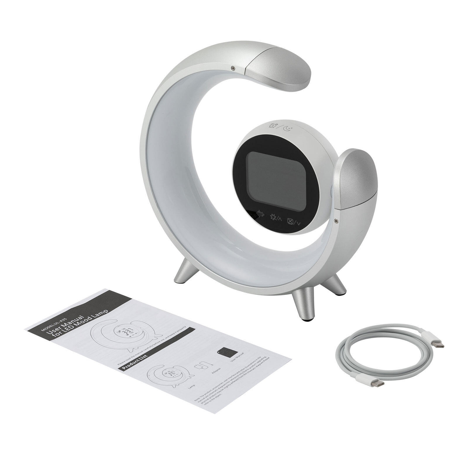 USB LED Desk Home Office Bedside Night Light Reading Lamp,Round,Touch Control