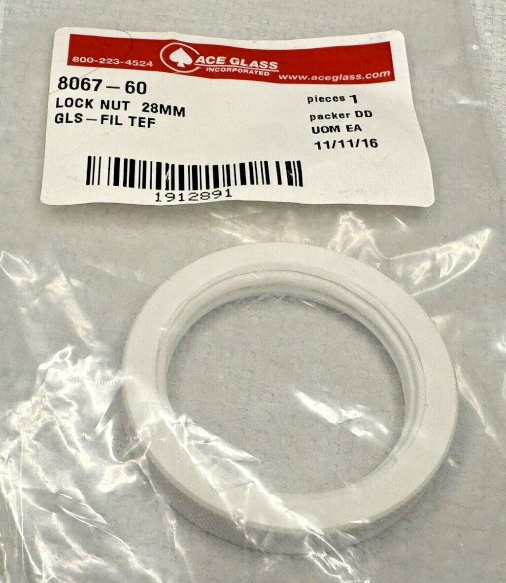 Ace Glass 8067-60 Lock Nut 28mm Teflon