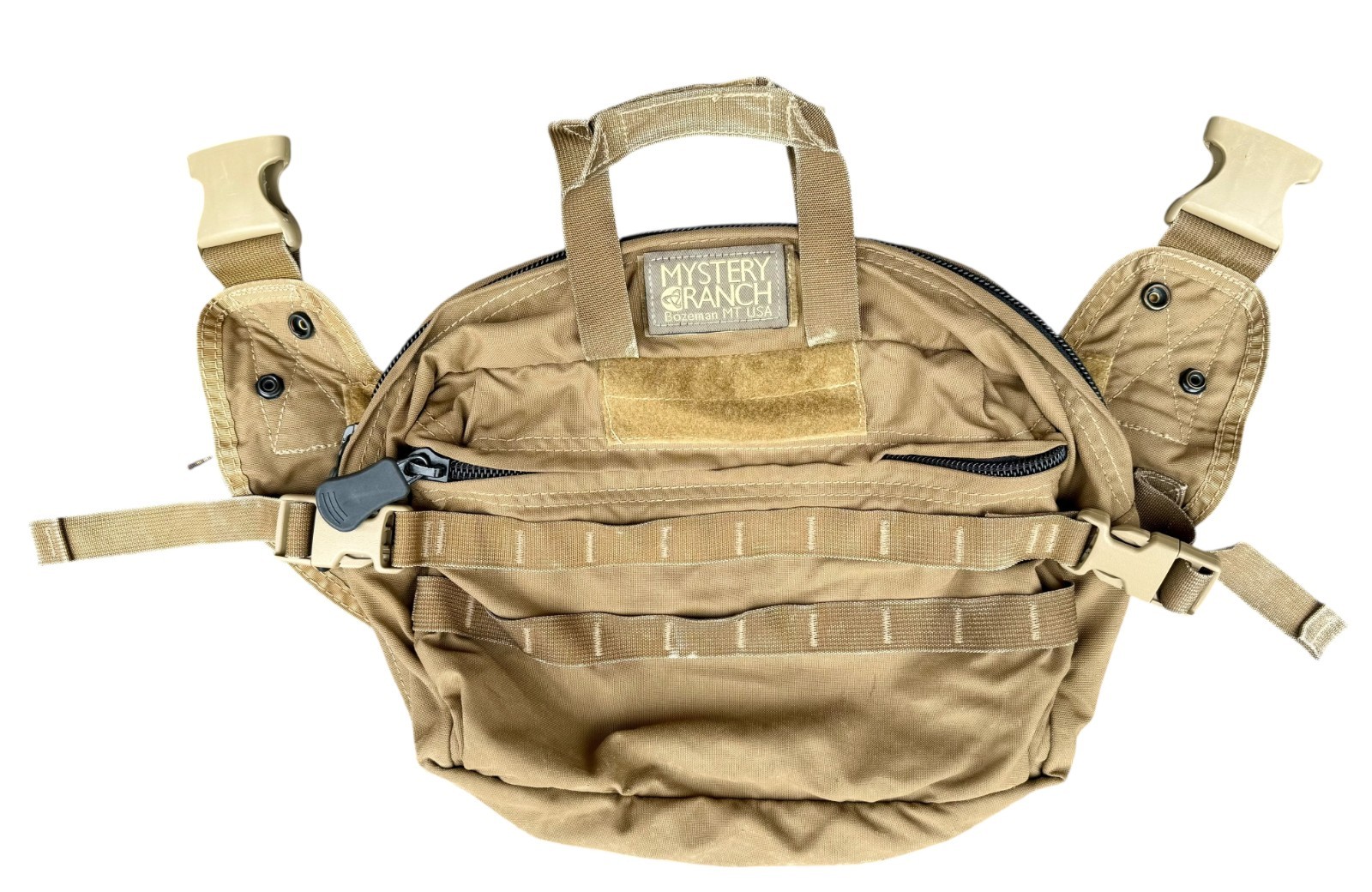 MYSTERY RANCH : Coyote Camouflage Shoulder Pocketed MGO Bag Mission Go Bag RARE