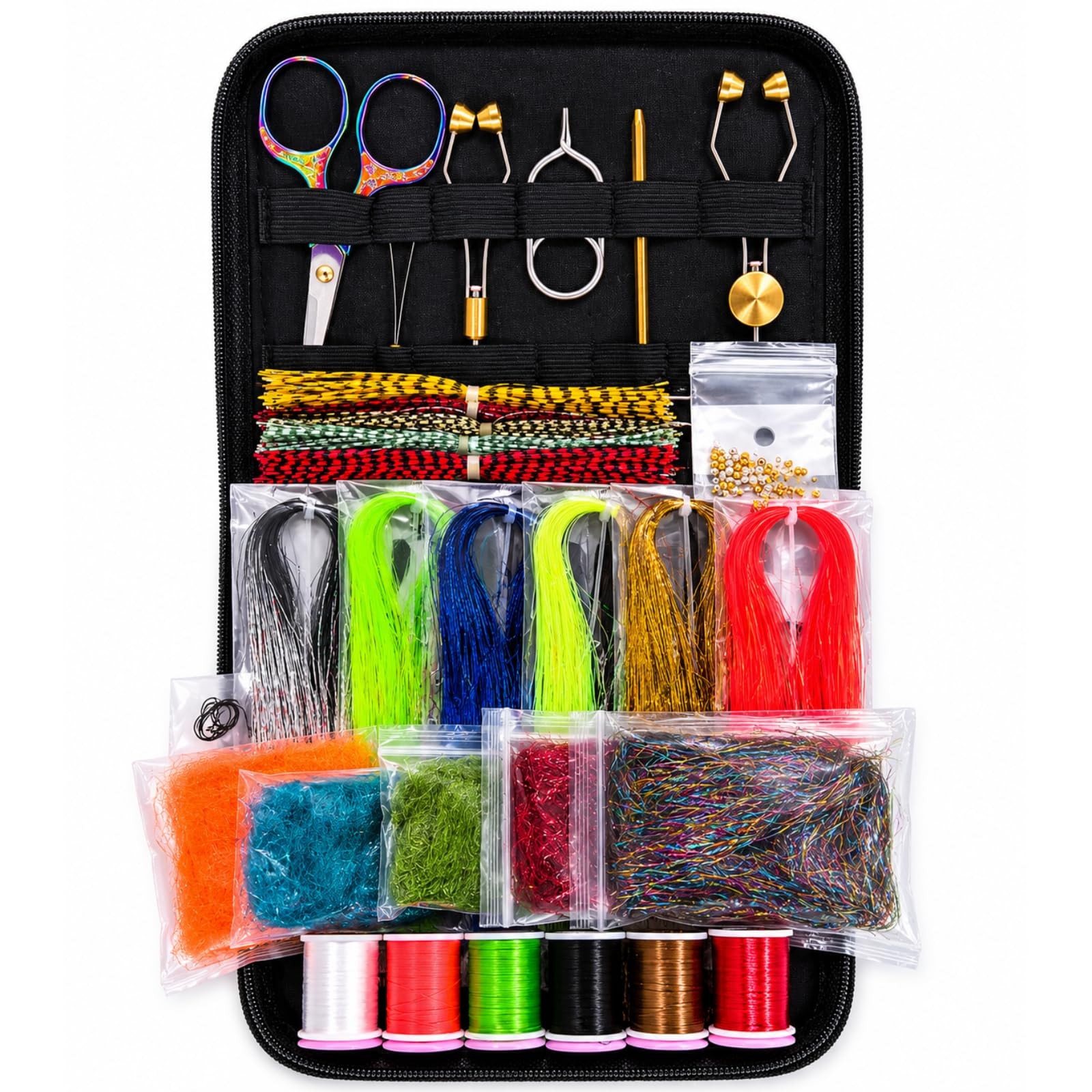 BRAIRIA Fly Tying Kit – Complete Starter Set with Tools & Materials, Fly Fish...