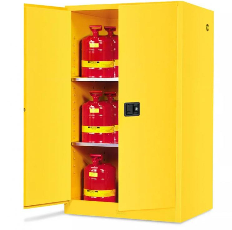 Uline H-1565M-Y Flammable Storage Cabinet Manual Doors 60 Gallon, Y (3368437)