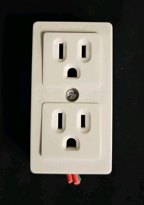 National WK3004 125 VAC 15 Amp Industrial Panel Mount Receptacle - Free Shipping