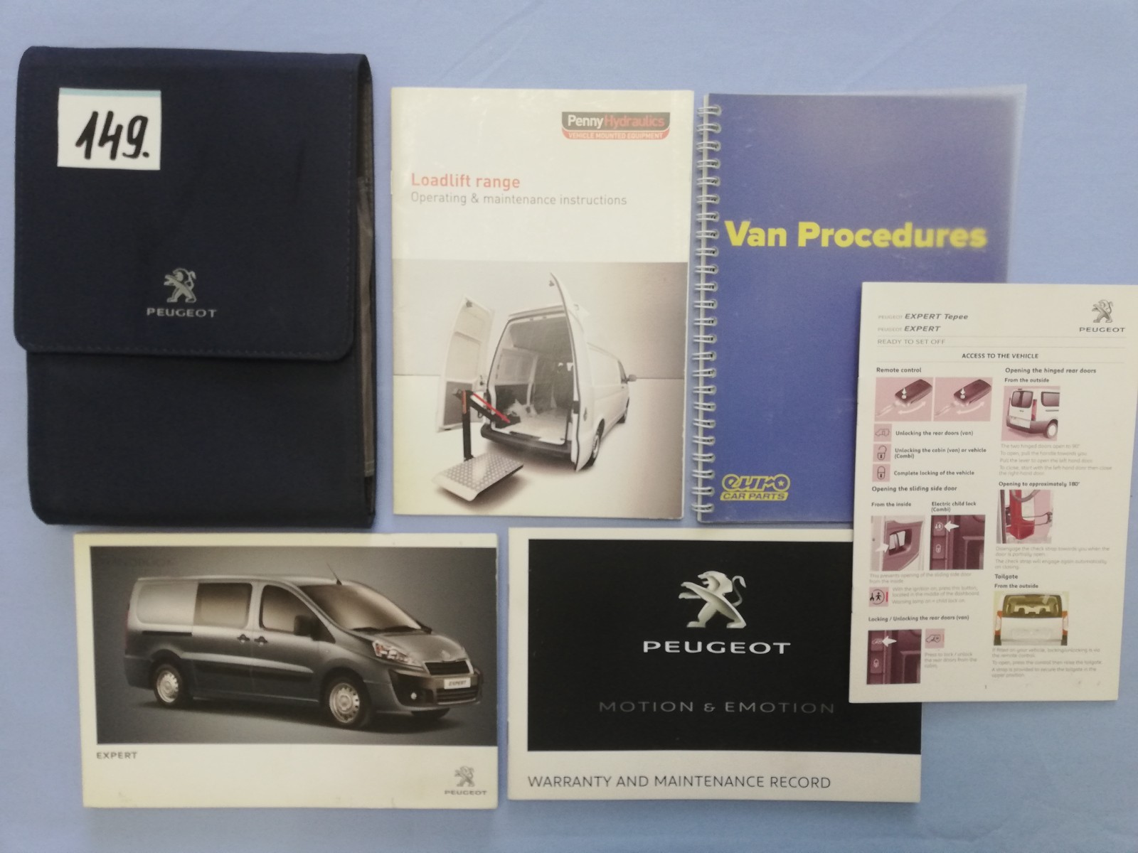 PEUGEOT EXPERT  OWNERS MANUAL HANDBOOK WALLET PACK 2012-2016
