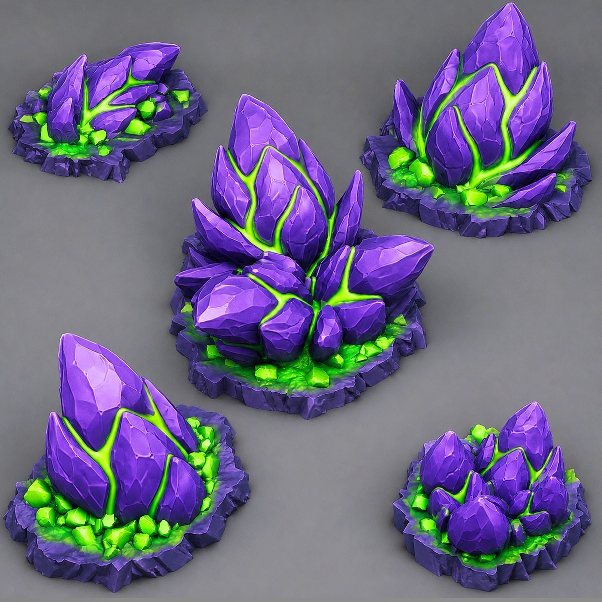 Underdark Alien Crystals Legion Terrain Scenery Tabletop Miniatures 28mm