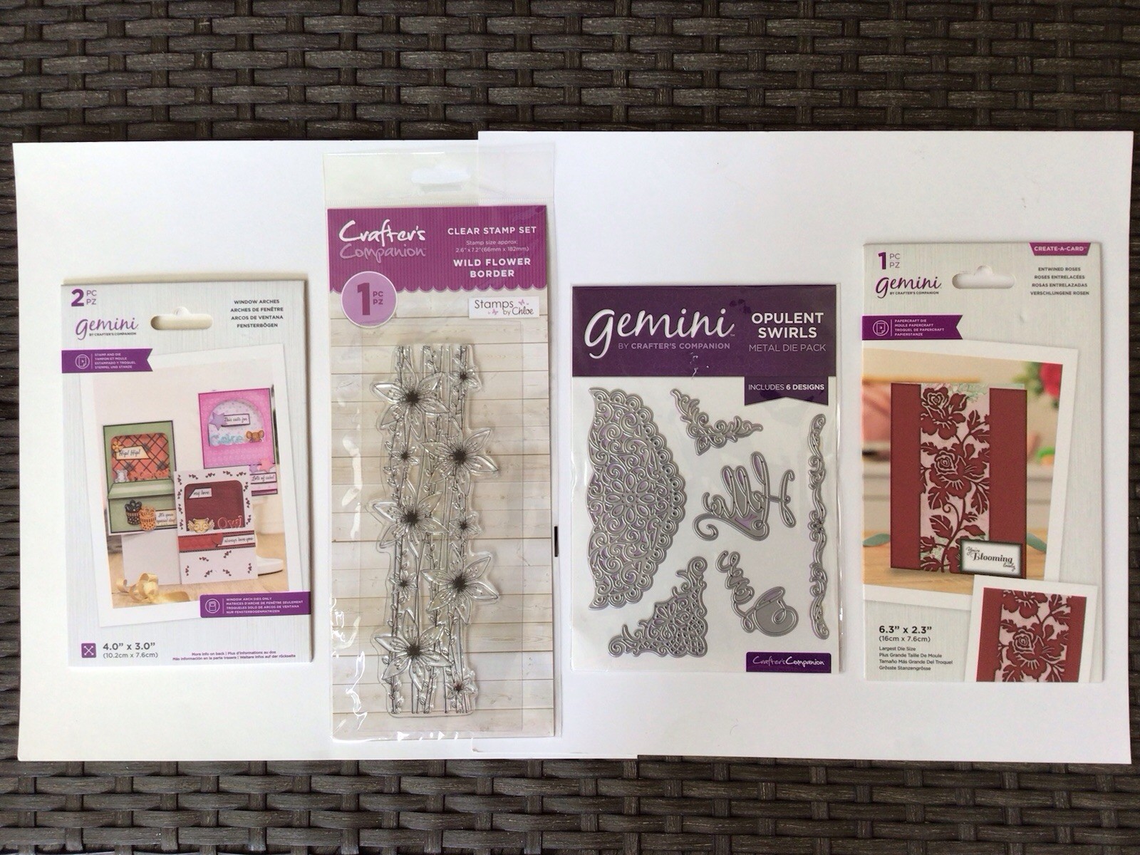 LOT OF 4 CRAFTERS COMPANION STAMP &  DIE SETS~Mixed Themes~NEW