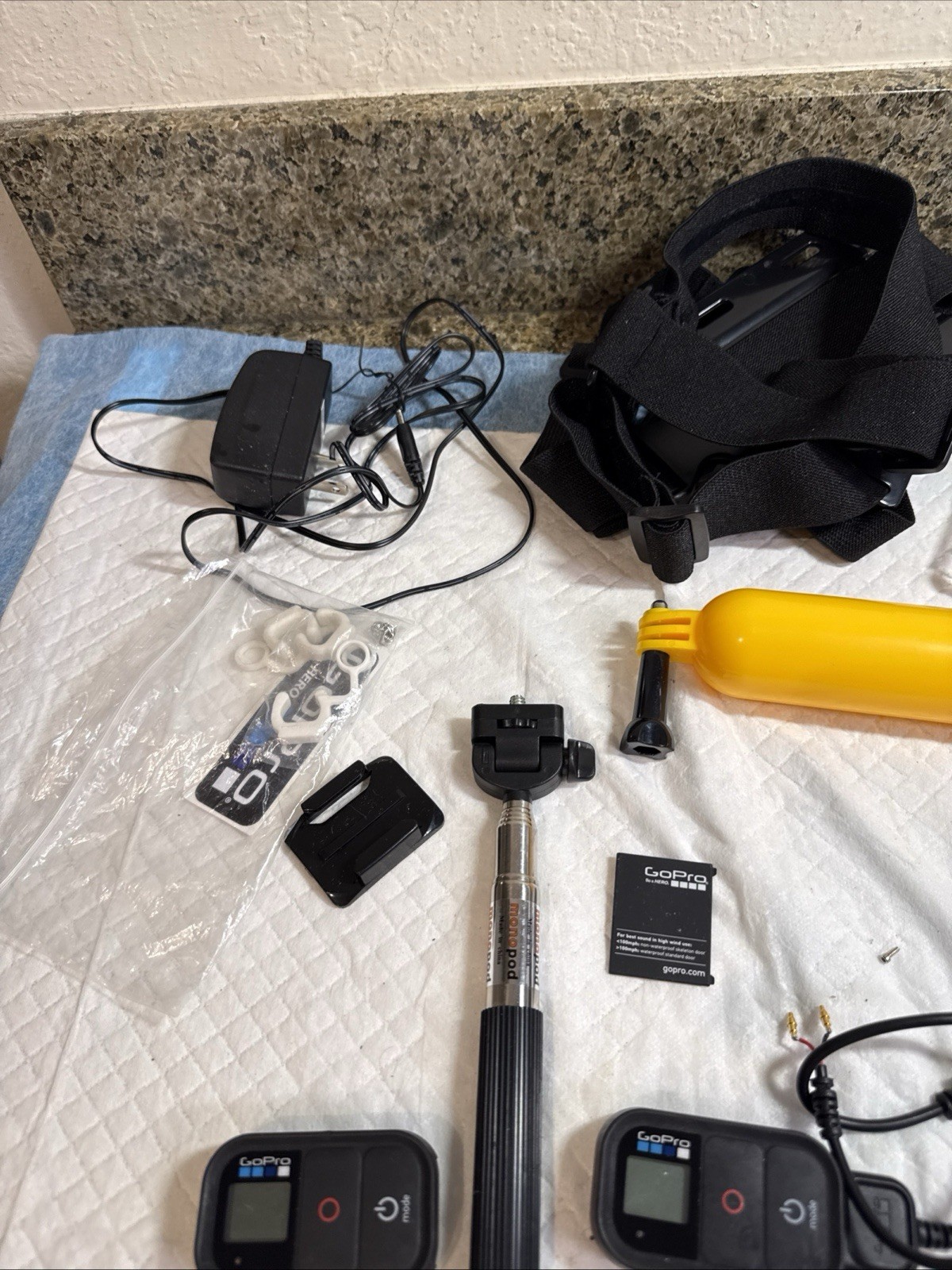 GoPro Accessory Lot 3 Smart Remotes LCD Touch BacPac WiFi Remote Mounts Case