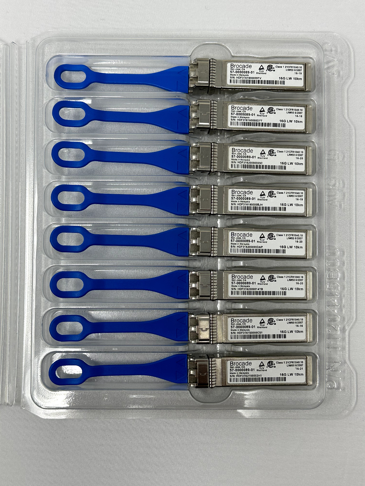 Lot of 8pcs Brocade 57-0000089-01 XBR-000198 16GB 10KM LW SFP