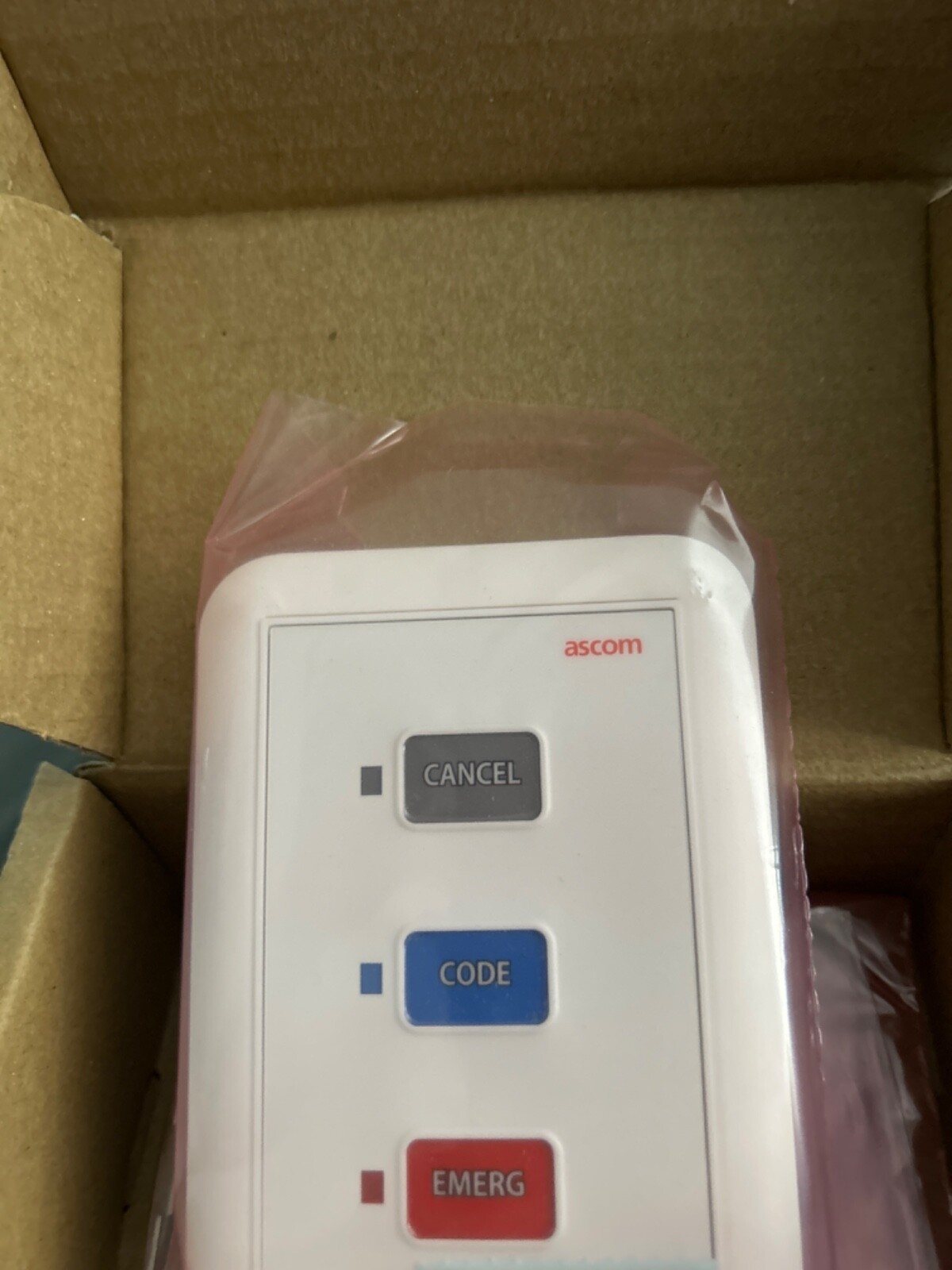 Ascom nurse call customizable bedside module. Still in original sealed bag.