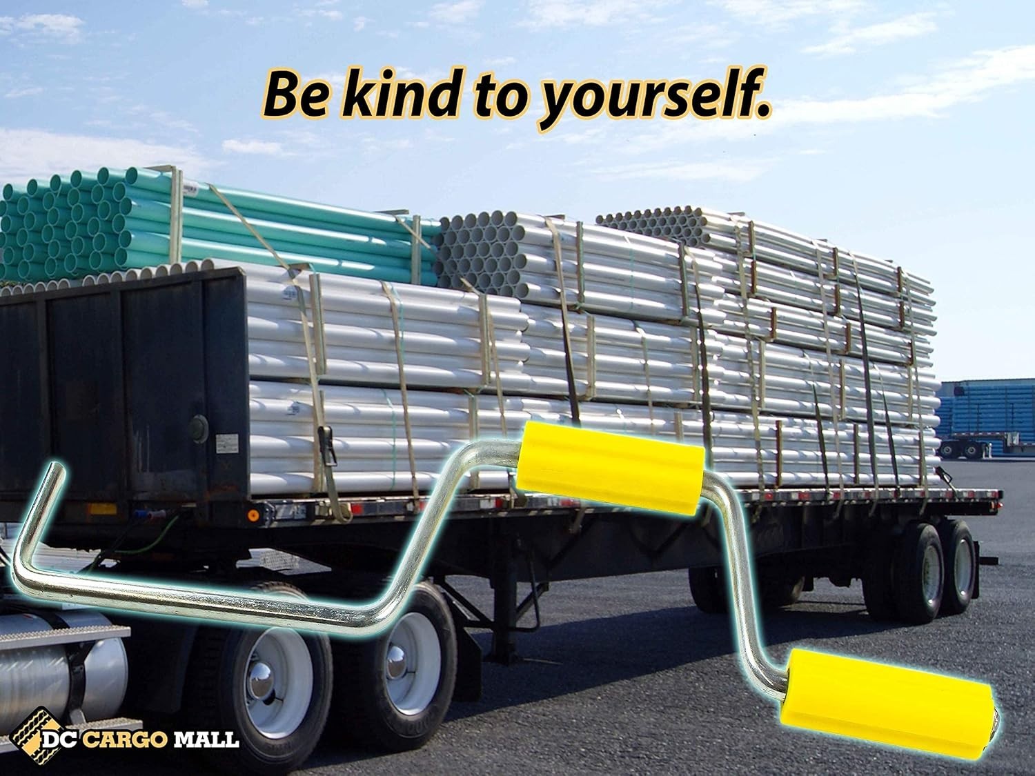 Winch Strap Winder Hand Roller for Flatbed Trailer 18" Quick Roll Up Bar Tool