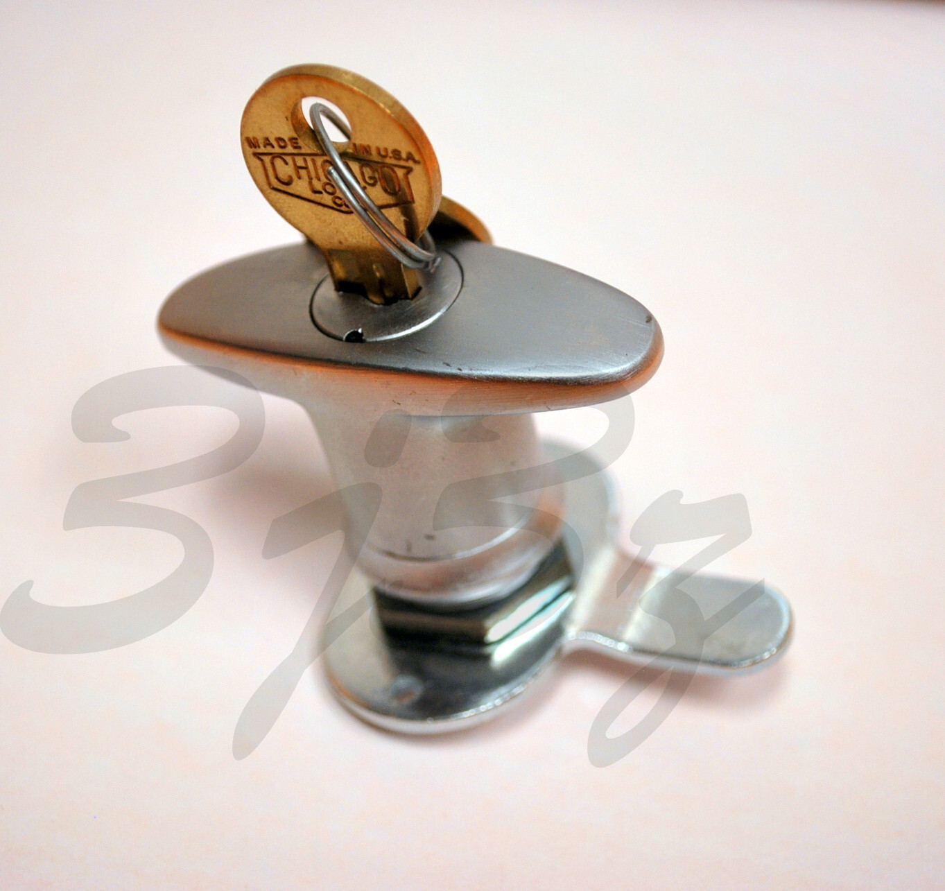 Chicago Lock T-Handle Metal Door/Drawer Lock w/ 2 Keys