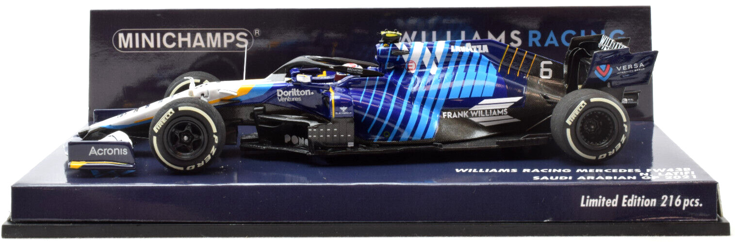 Minichamps Williams - N. Latifi - 2021 Saudi GP 1:43 Diecast F1 Car 417212206
