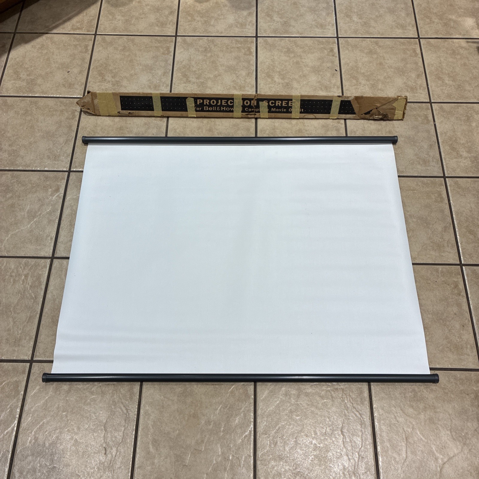 Vintage Bell & Howell Projection Screen for Complete Movie Outfit 40 Inch