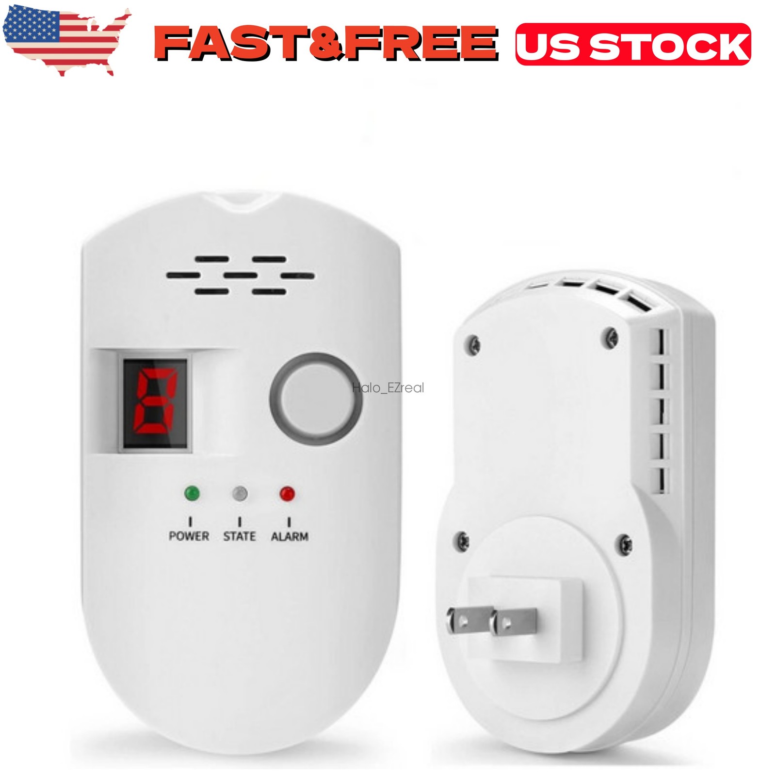 Digital Gas Leak Detector Alarm Sensor Propane Butane Methane Natural Gas Catch