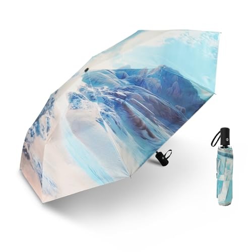 SY Compact Travel Umbrella Windproof Auto Open 8-Rib