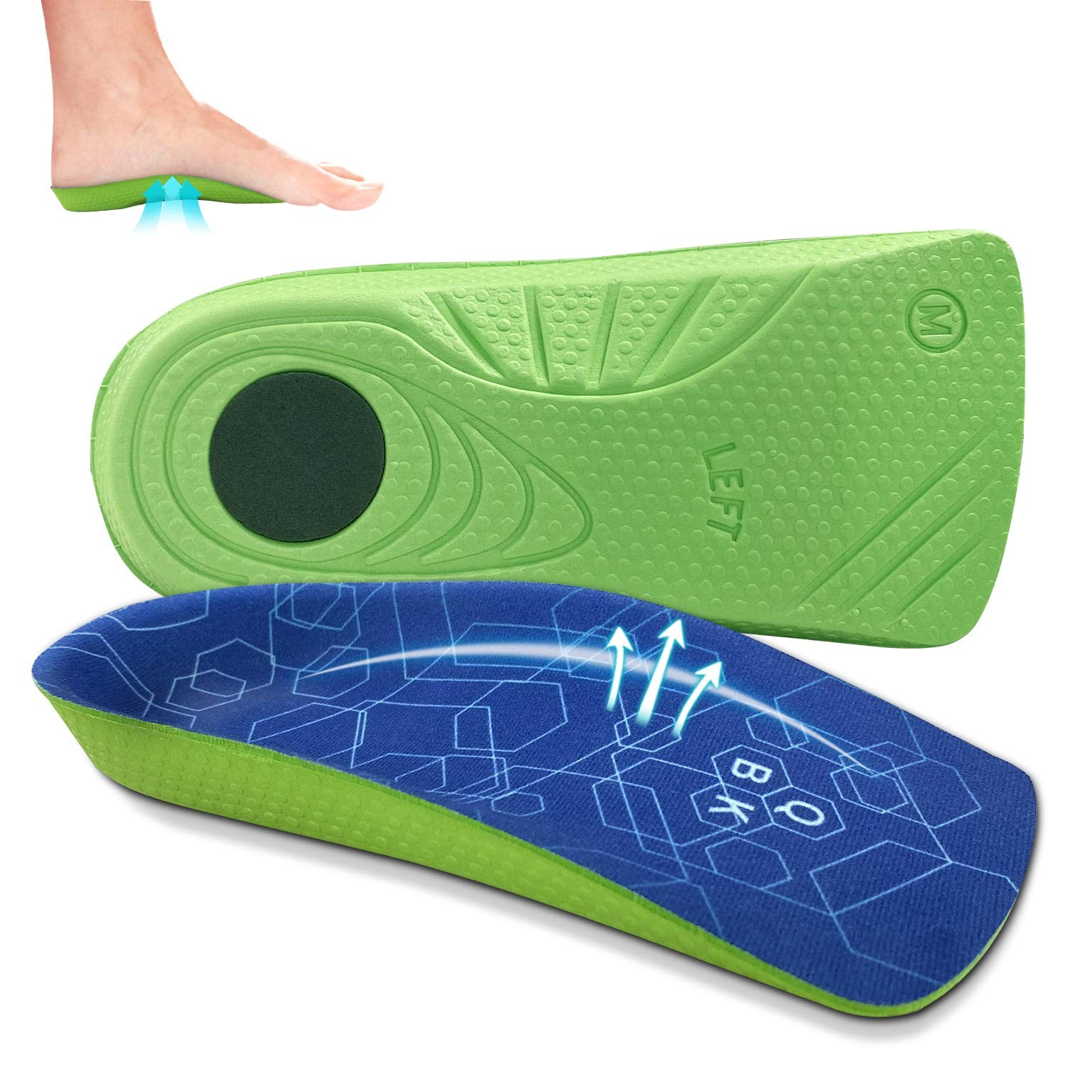 Achilles Tendonitis Relief, Metatarsalgia Insole for Plantar Fasciitis, O/X-L...