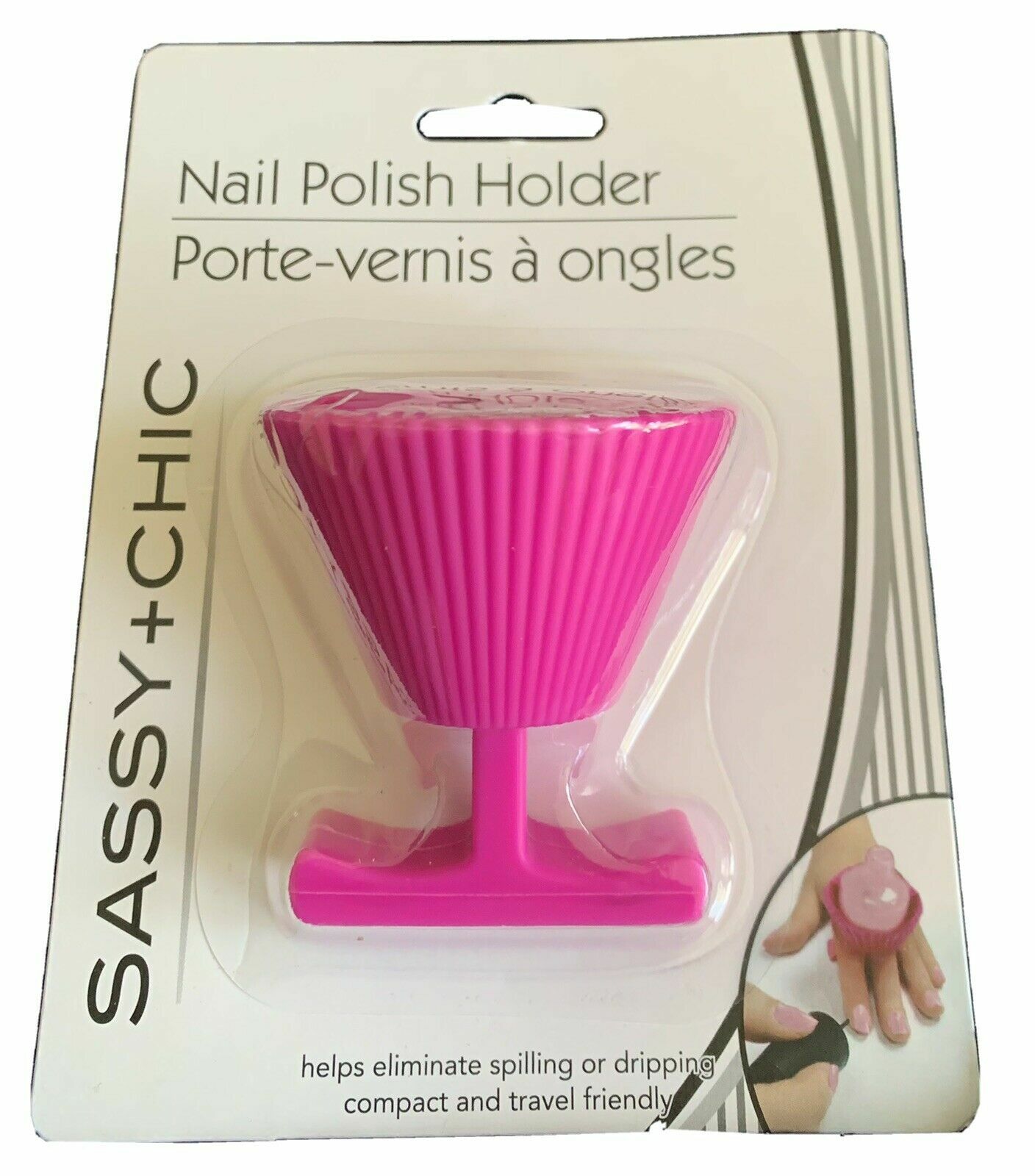 Nail Polish Holder Eliminate Drips & Spills Polish Like A PRO Pink Chic & Sassy