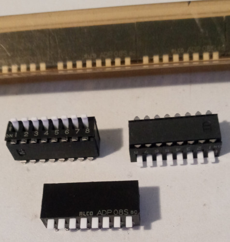 Lot of 20: Alcoswitch ADP08S DIP Switches