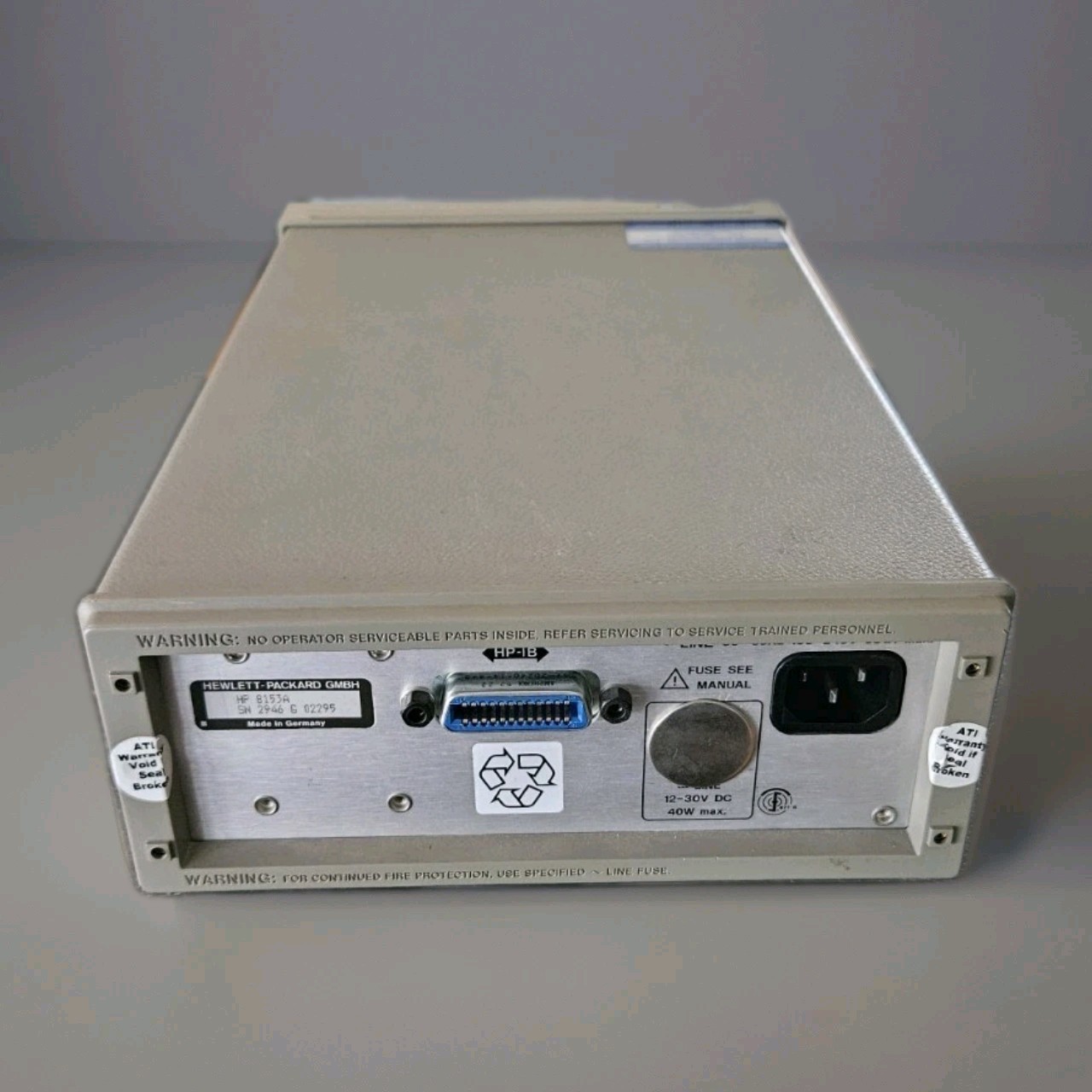 HP Agilent 8153A Lightwave Multimeter Mainframe - No Display