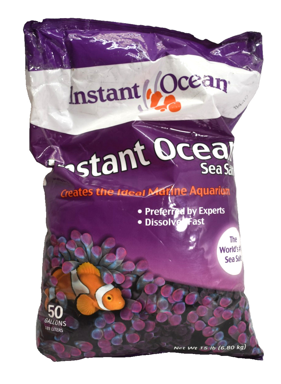 Instant Ocean Sea Salt for Marine Fish Tank Aquariums 50-gal 15 lbs New READ