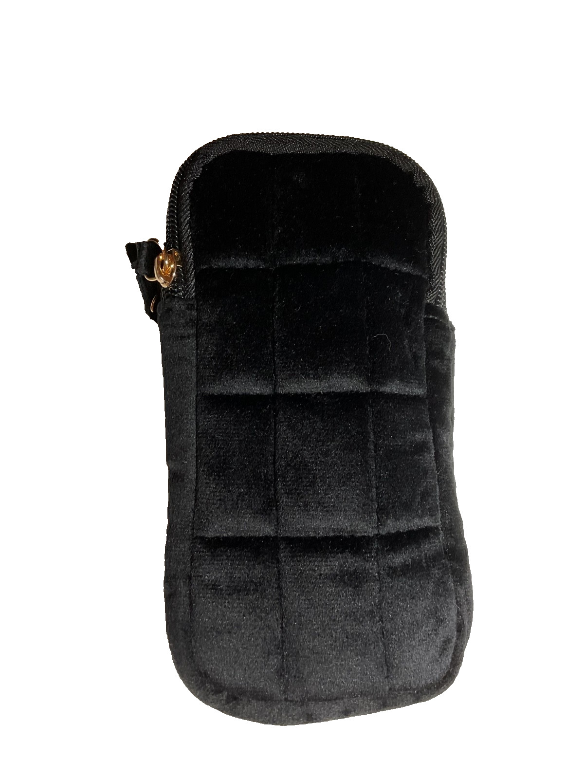 EVOLUTION EYES TRAVEL DOUBLE EYEGLASS CASE 7 X 3 BLACK VELVET QUILTED NWT
