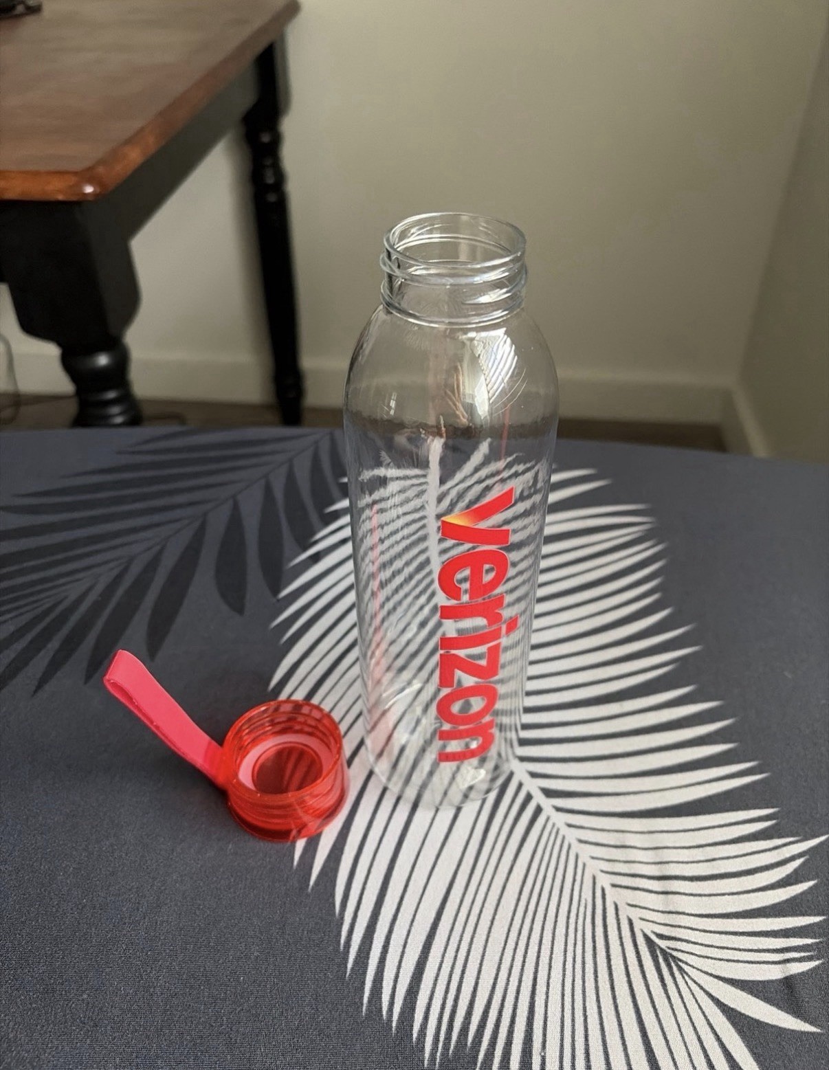 Verizon Clear Plastic Water Bottle