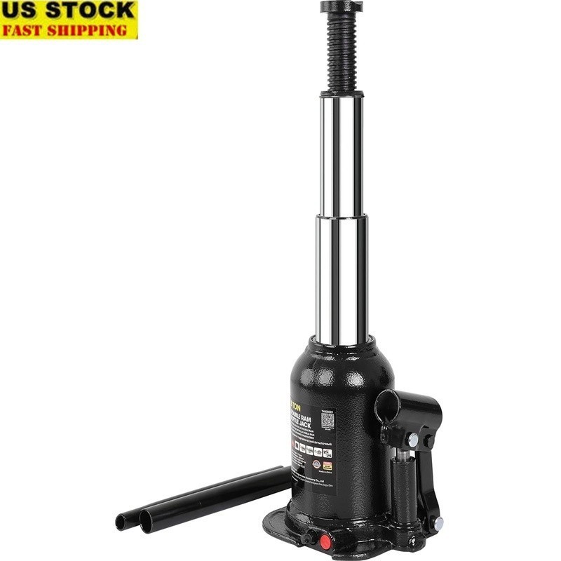 8 Ton Double Ram Welded Hydraulic Car Bottle Jack for Auto Repair and House Lift
