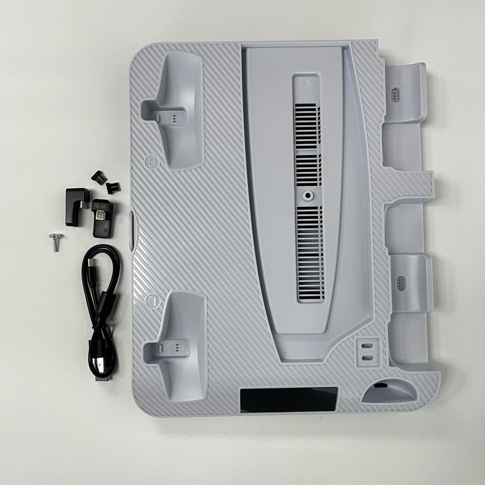 For PS5 PS VR2 Game Console Cooling Charging Dock Stowable Headset Holder Gray