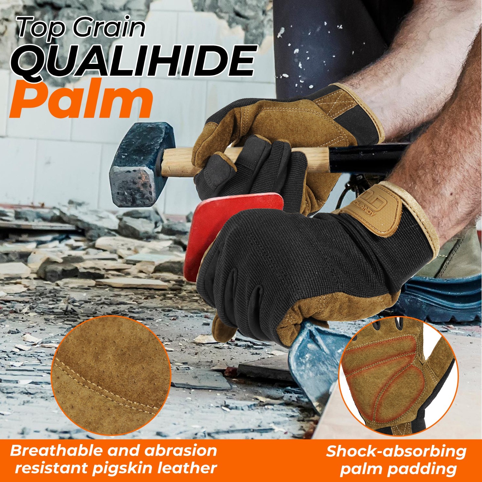 HANDLANDY Utility Mechanic Working Gloves