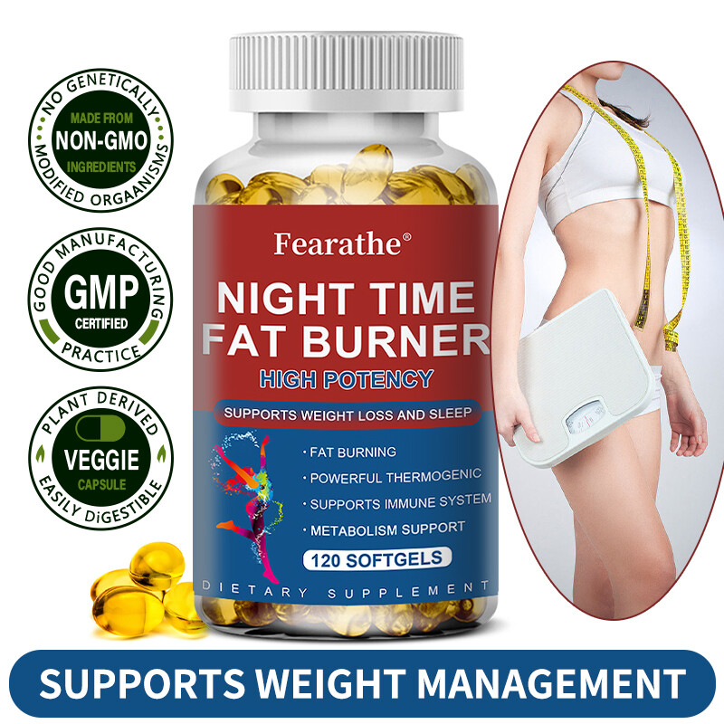 Night fat Burner 500mg, reduce abdominal fat and slim down, 120 capsules