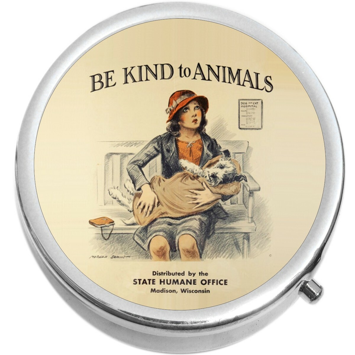 Be Kind to Animals  Medicine Vitamin Pill Box