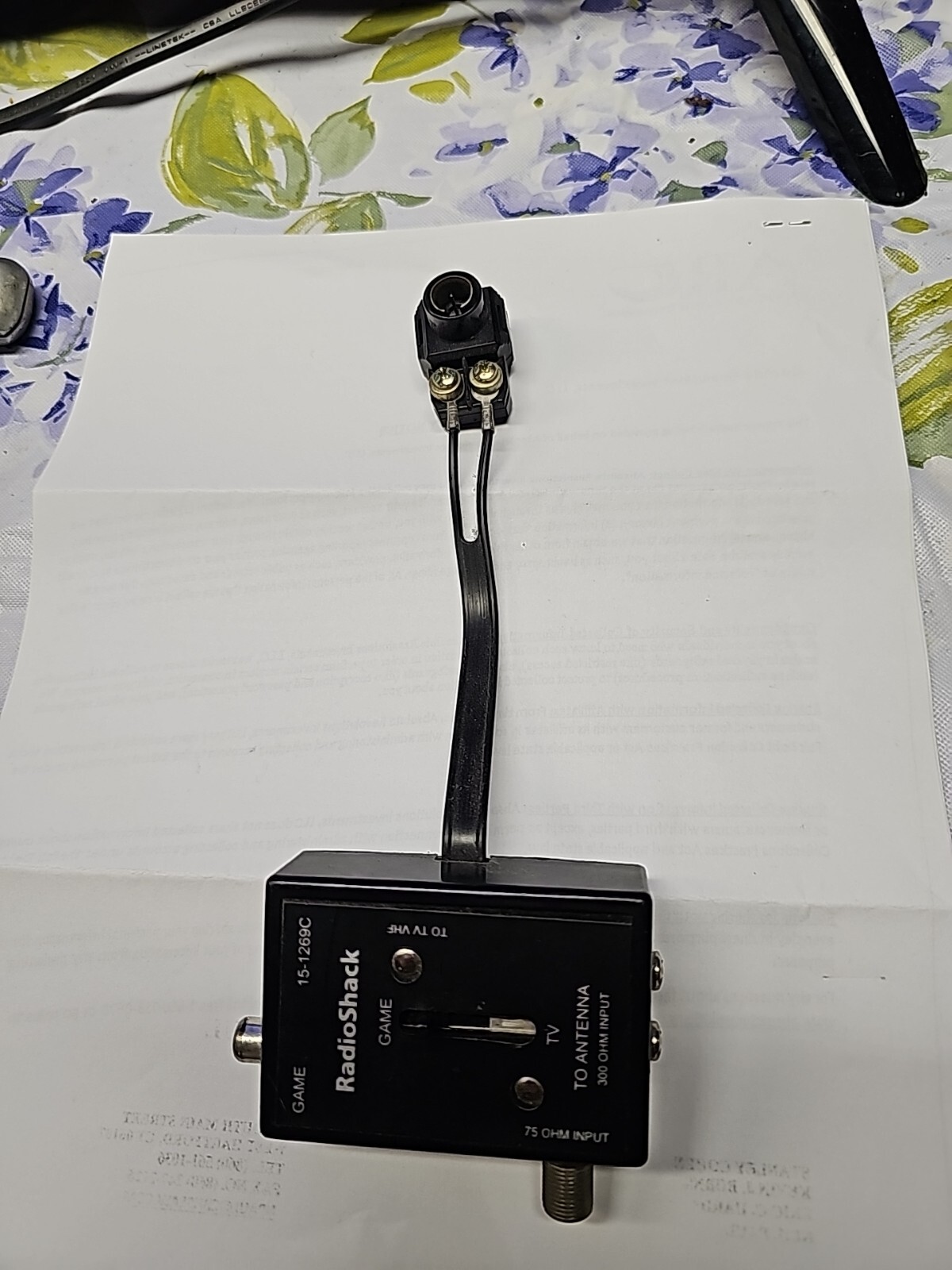 Vtg Radioshack Rf Game/Tv Adapter !!!