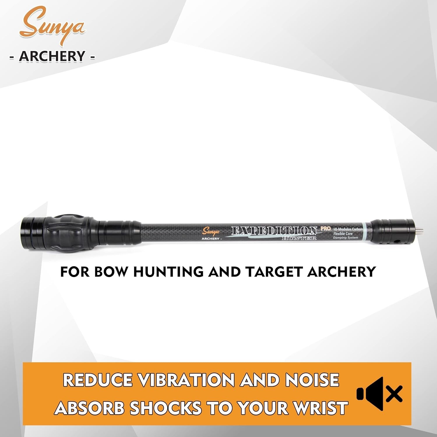 Lightweight 12" Archery Bow Stabilizer for Compound Bow with Adjustable Weights