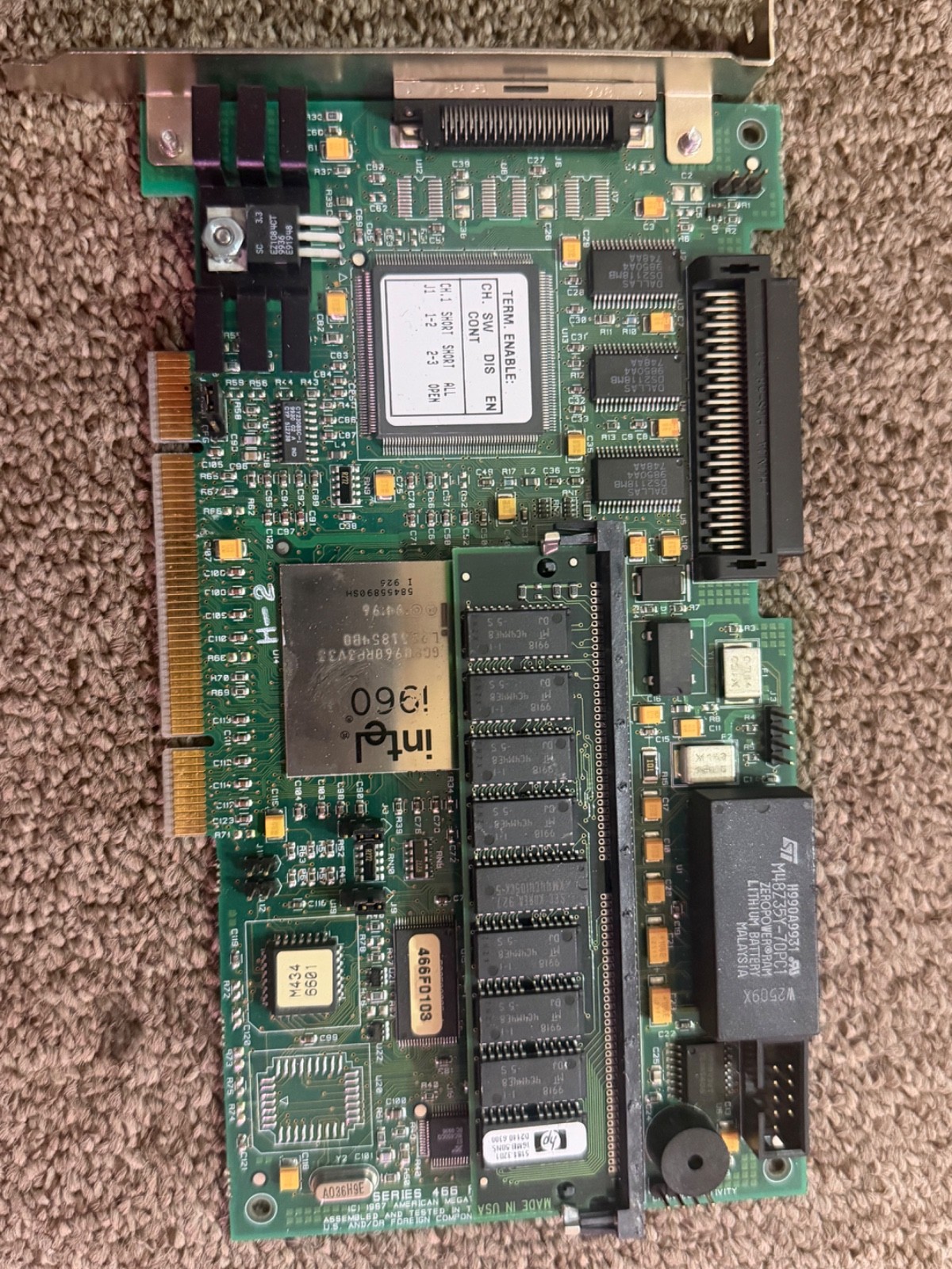 HP NetRAID 1si D2140-60001 SCSI Lvd/se PCI Controller Card
