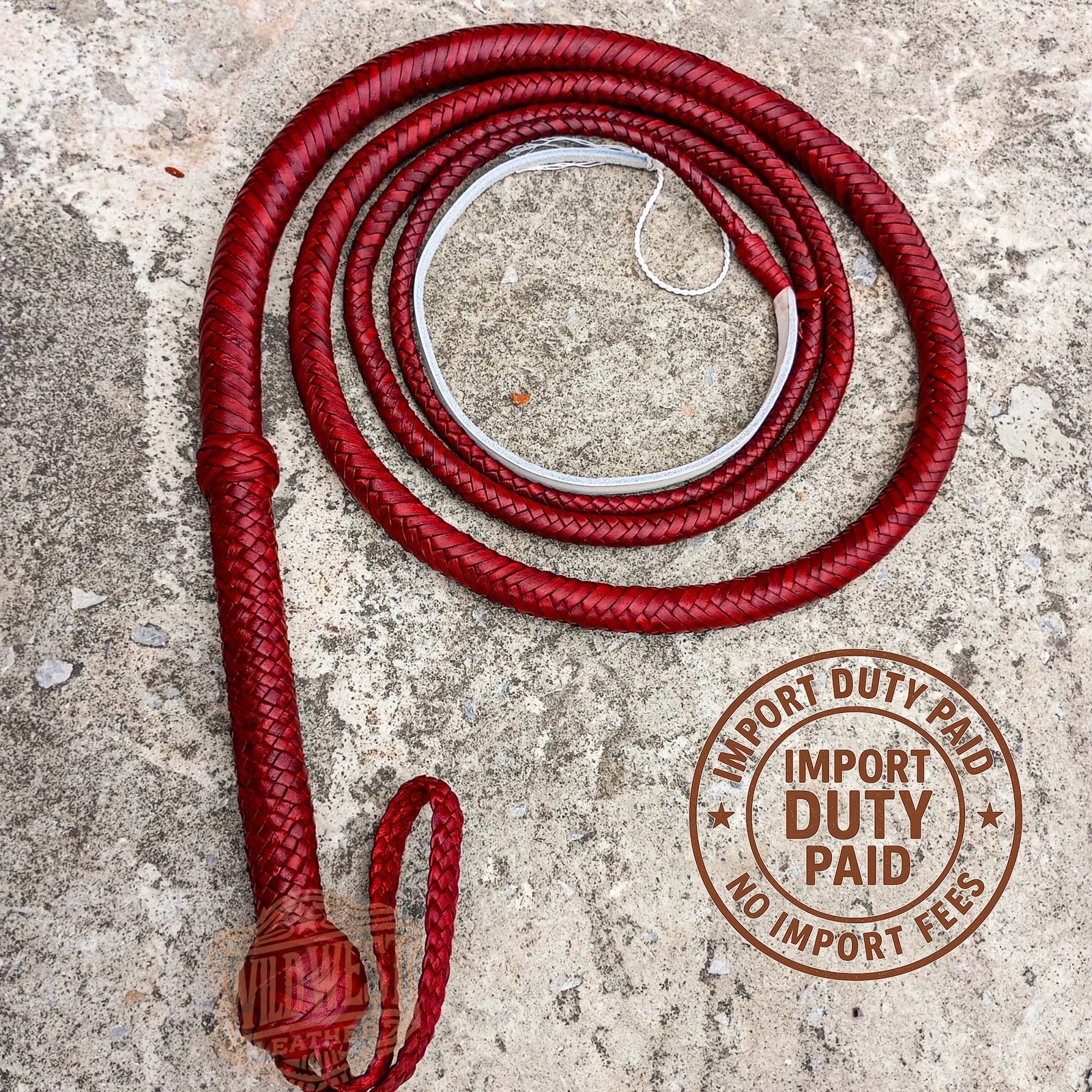 3ft to 14ft Whisky Indiana Jones Bullwhip in Kangaroo/ Cowhide/ Goat Leather.