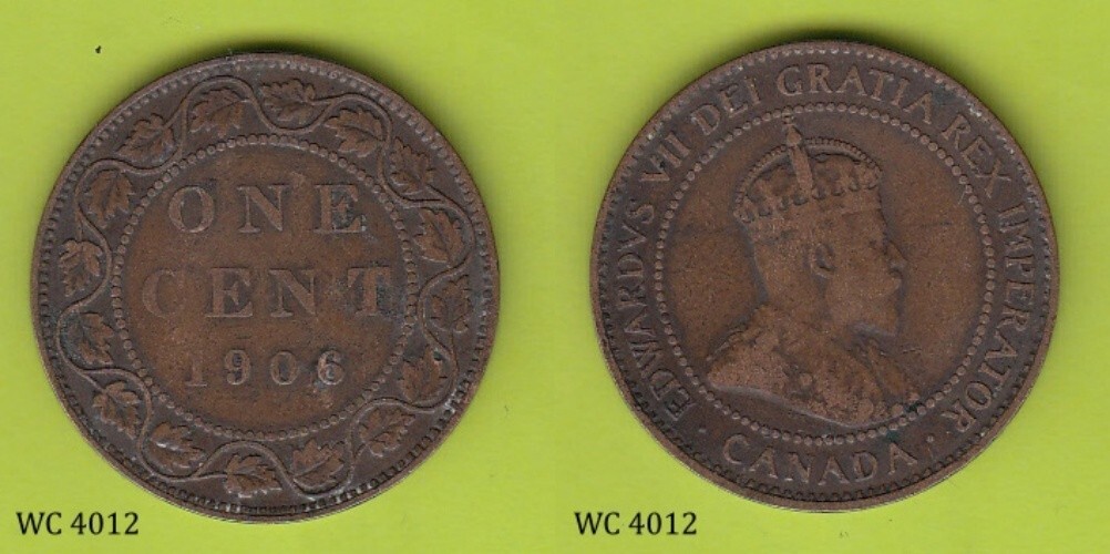 Canada 1 One Cent 1906 (Edward VII) Coin