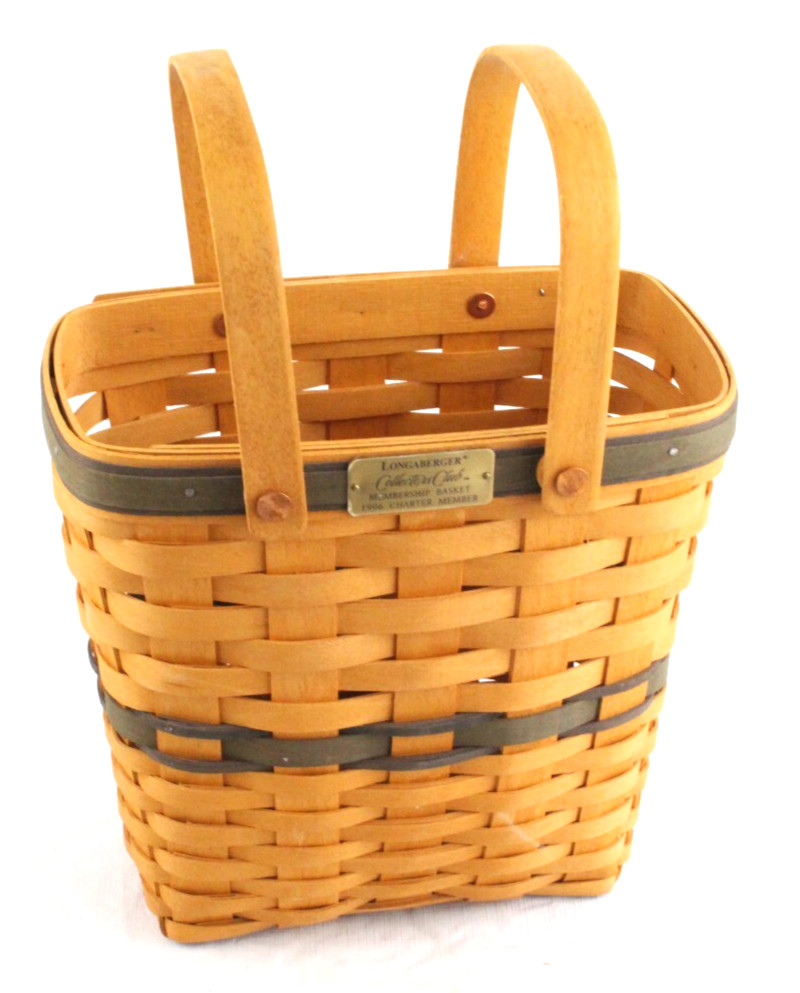 Vintage 1996 Longaberger Collector's Club Membership Hand Woven Wicker Basket