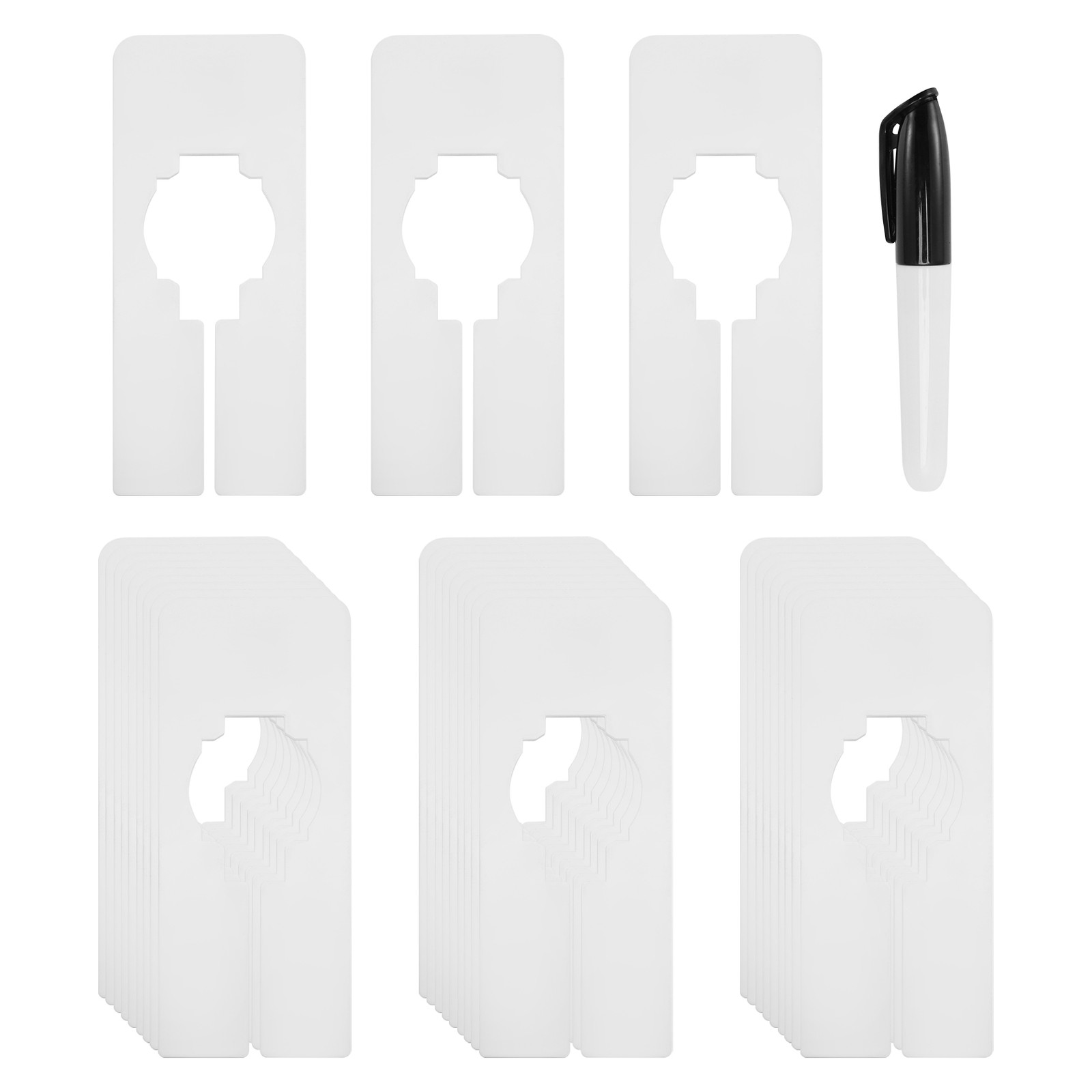 30 Closet Dividers for Hanging Clothes- Rectangle Clothing Size Dividers6310