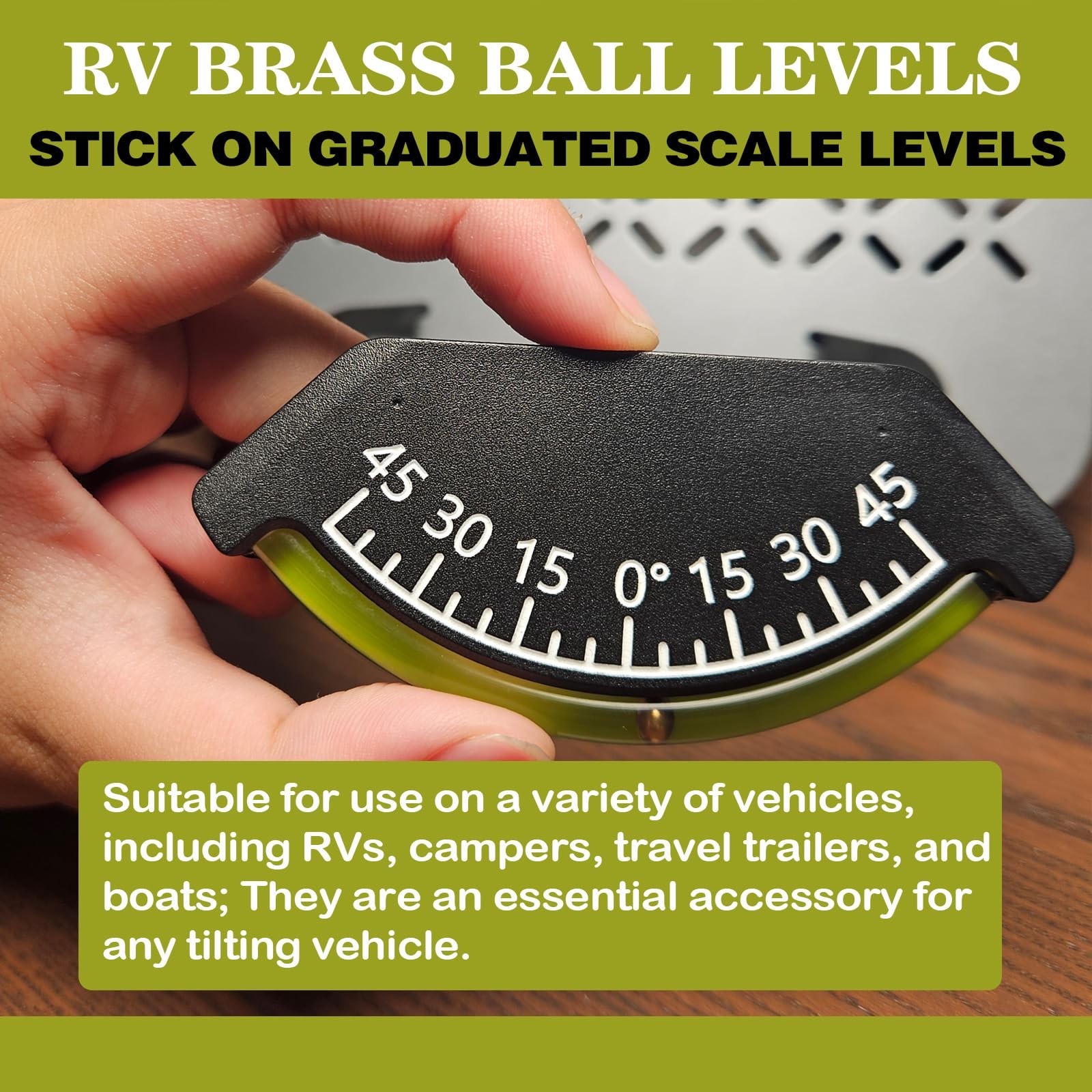 2Pcs Rv Level Bubble Inclinometer Ball Levels Gauge Leveling Stablilization C...