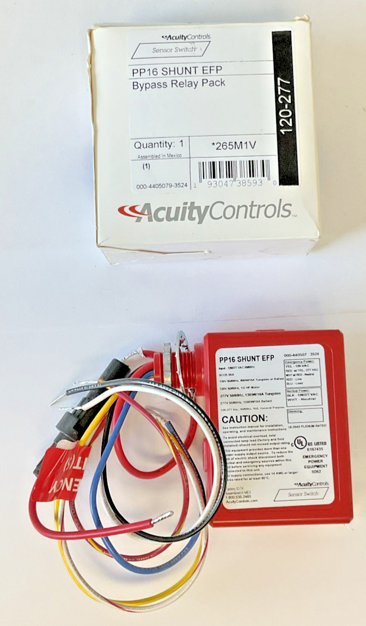 ACUITY CONTROLS PP16 SHUNT EFP BYPASS RELAY PACK