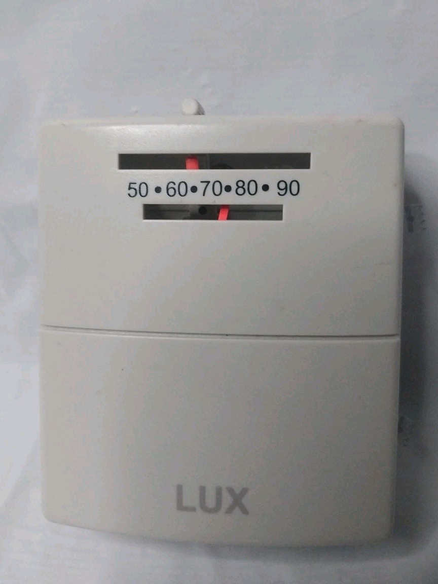 Lux Easy Temp Mechanical Heating & Cooling Thermostat Gray Snap-Action Switch