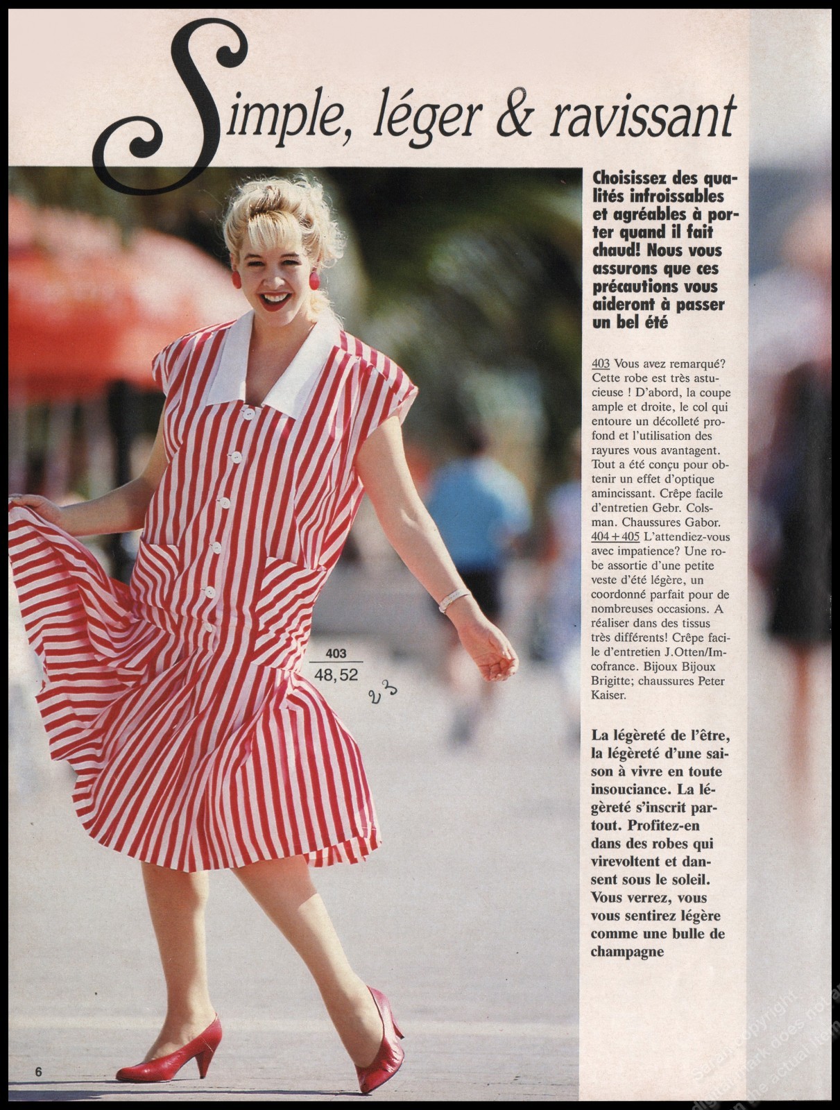 1991 High Heels P Kaiser Magazine Print Ad Women Fashion Long Legs shoes-CC