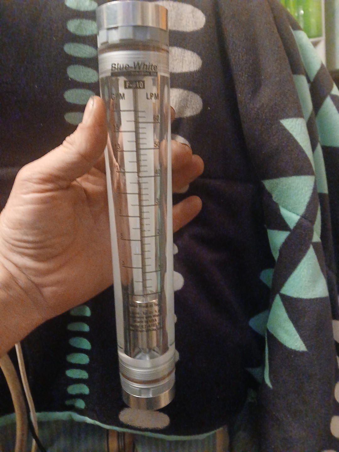 Blue-white F-41000LN-12 Variable Area Flow Meter -never installed