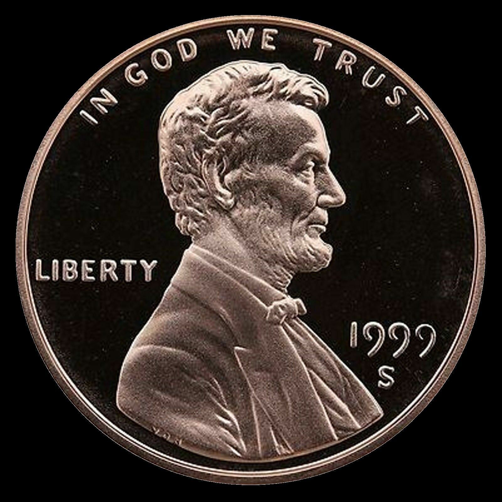 1999 S Lincoln Cent Deep Cameo PROOF Penny US Mint Coin